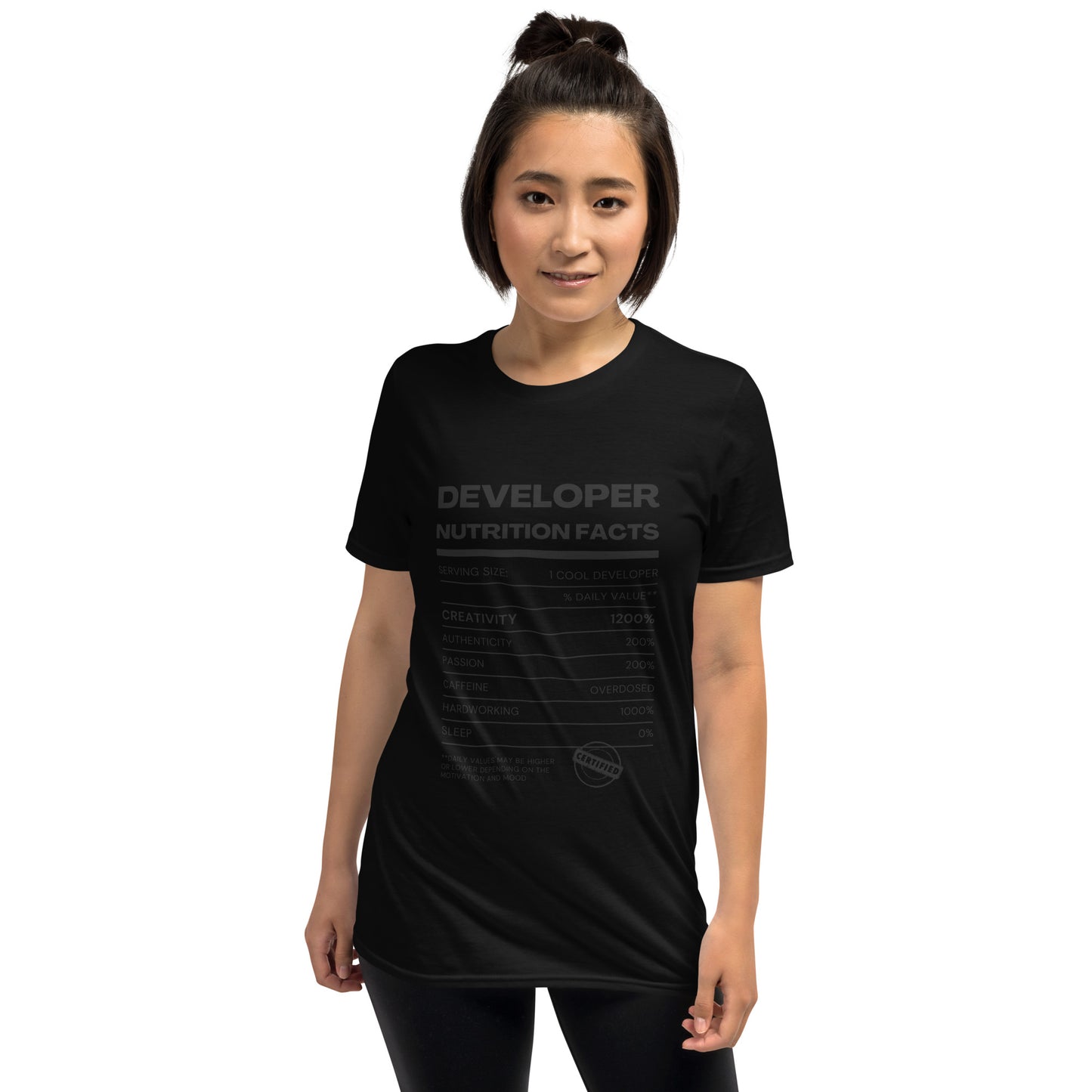 "Developer Nutritional Facts" Tee