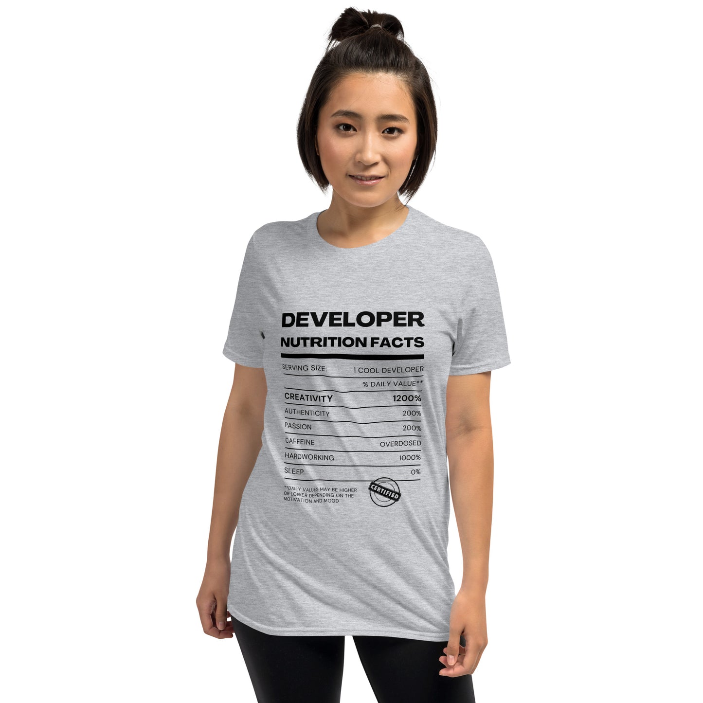 "Developer Nutritional Facts" Tee