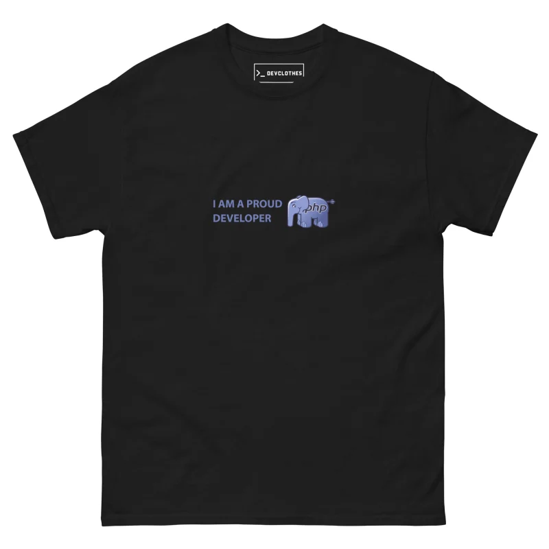 I'm a Proud PHP Developer T-Shirt, front
