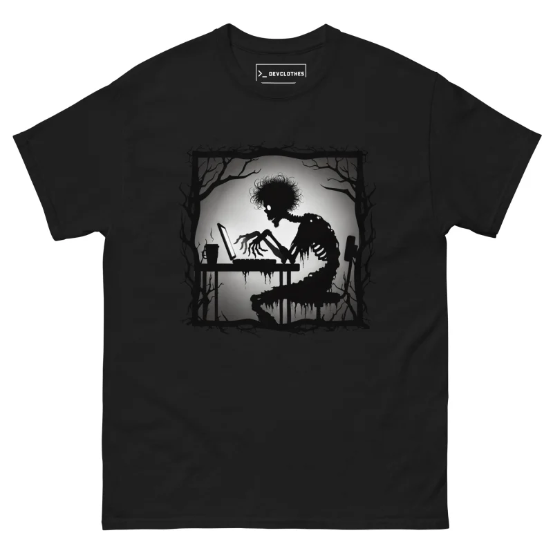 Code All Night Zombie T-Shirt, front