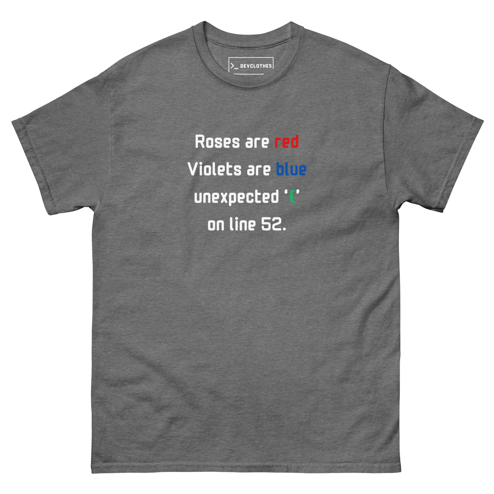 Roses Are Red Programmer T-Shirt - Image 3
