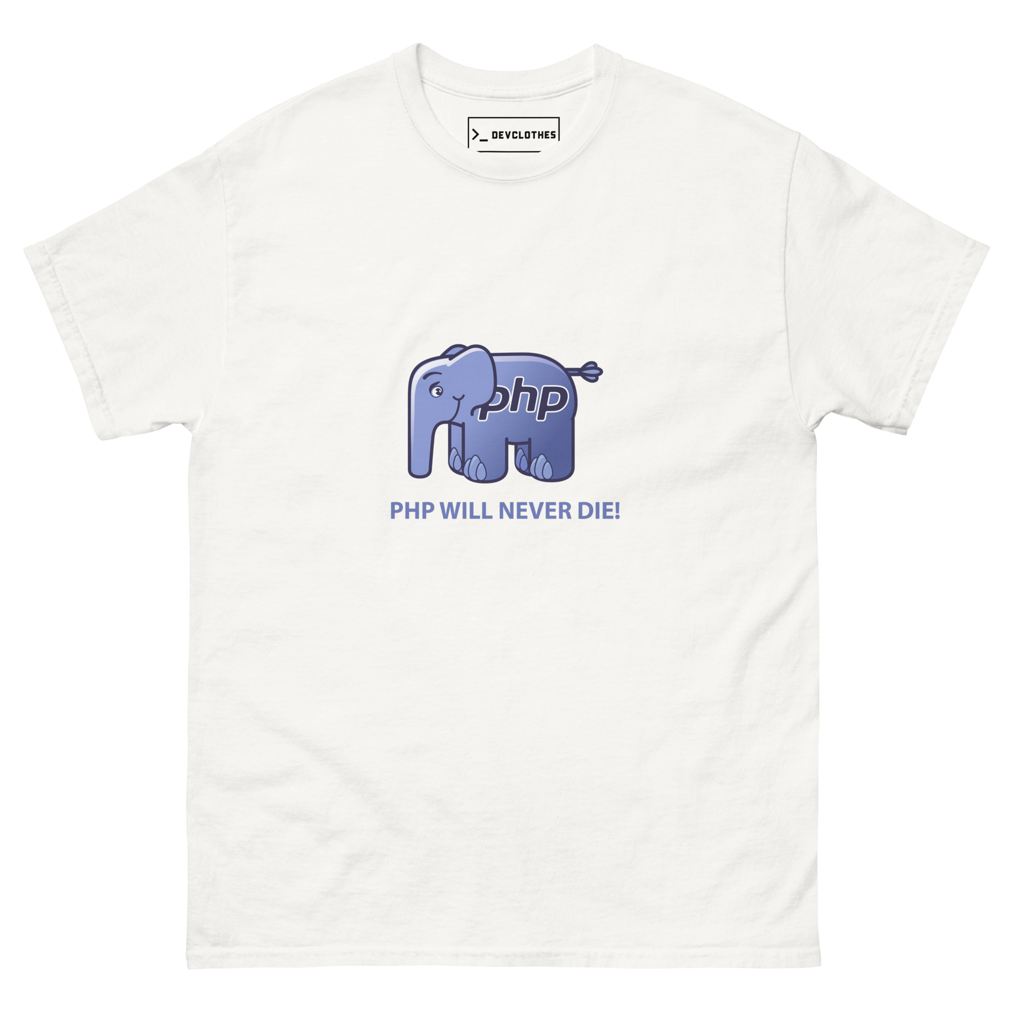 "PHP will never die" Developer Tee - Image 3