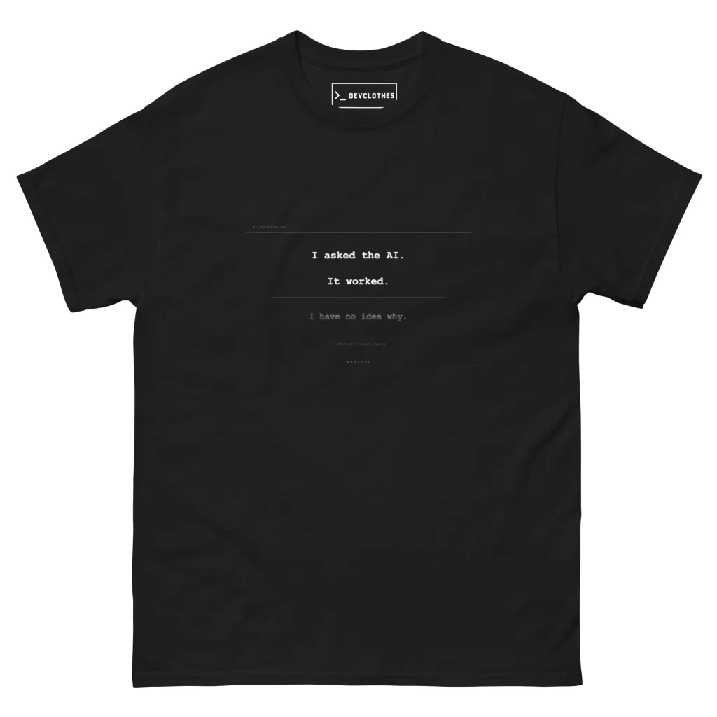 I Asked the AI T-Shirt, front