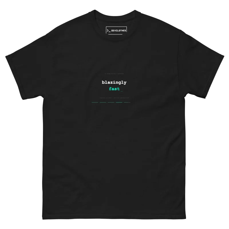 Blazingly Fast Rust T-Shirt, front